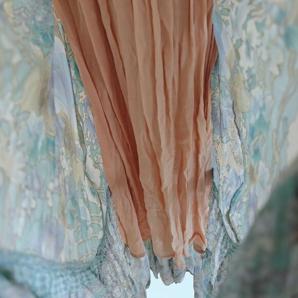 Spell & the Gypsy Free People Amethyst Maxi Boho Gown Turquoise Boho Dress XS - Picture 13 of 16